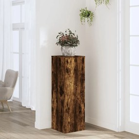 vidaXL Suport de plante, stejar fumuriu, 33x33x100 cm, lemn prelucrat