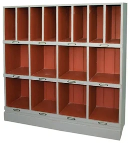 Biblioteca, gri, din lemn masiv de pin, cu aspect clasic, double, Chicago
