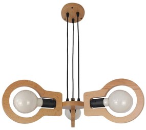 Lustra rustica fabricata manual din lemn YOKO 3L