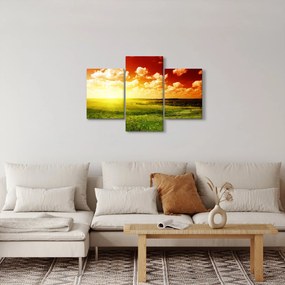Tablou cu luncă cu soarele strălucitor (90x60 cm)