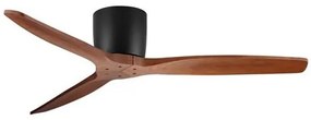 Ventilator de tavan cu telecomanda NINEMIA negru/dark wood