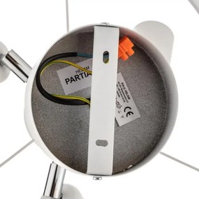 Lustră pe tijă HELEN 3xE27/15W/230V albă/crom lucios