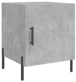 827588 vidaXL Noptieră, gri beton, 40x40x50 cm, lemn compozit