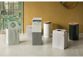 Cos de rufe Brabantia 90300239, 35 L, Capac din pluta, Umplere fara deschidere, Gauri ventilatie, Alb