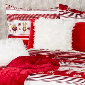 Lenjerie pat Crăciun 4Home Renii, din bumbac, 160 x 200 cm, 70 x 80 cm