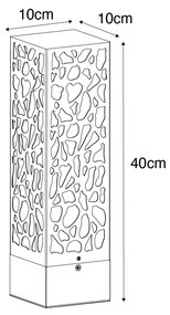 Stâlp modern pentru exterior negru 40 cm IP44 - Nicole