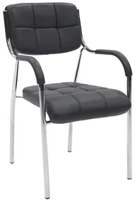 Scaun Vizitator Piele Ecologica Ollan Negru