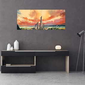Tablou - Orașul pictat (120x50 cm)
