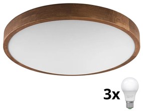 Plafonieră LED Brilagi CARVALHO SLIM 3xE27/60W/230V stejar cireș d. 47 cm