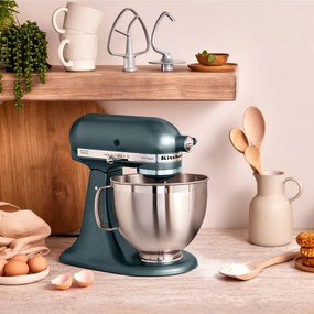 Mixer planetar KitchenAid Artisan Elegance 5KSM175PSEJP, 300 W, 4,8 l, Transmisie directa, 10 viteze, Verde inchis