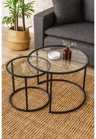 Set măsuțe cafea Besalur (Negru). 1107793