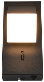 Aplică de perete negru-mat LED Raglan – Trio