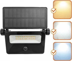 Proiector solar LED cu senzor NCS G2 LED/10W/3,7V 3000/4000/6500K IP54 1800 mAh