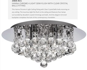 Lustra eleganta design modern Hanna crom 4L 3404-4CC SRT