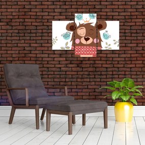 Tablou - Ursulețul cu păsărele (90x60 cm)