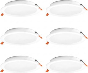 Osram - Set de 6 corpuri de iluminat LED încastrate ESSENTIAL LED/18W/230V, diam. 22 cm, albe
