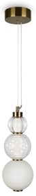 Pendul LED design modern Collar auriu, transparent, alb