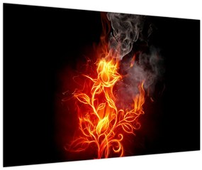 Tablou - Trandafiri în foc (90x60 cm)