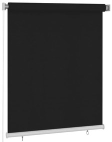 Jaluzea tip rulou de exterior, 120 x 140 cm, negru Negru, 120 x 140 cm