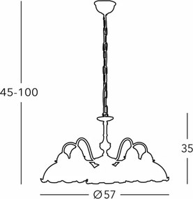 Lustră pe lanț Kolarz 731.85.100 NONNA 5xE27/75W/230V verde