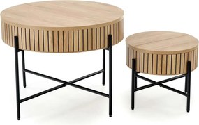Set 2 masute cafea DANTE, stejar/negru
