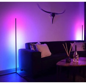 Lampadar negru LED cu control prin telecomandă/cu intensitate reglabilă (înălțime 150 cm) – Squid Lighting