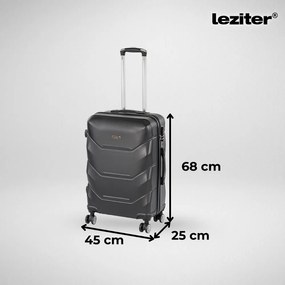 TraveLux Max X gurulós bőrönd szett fekete
