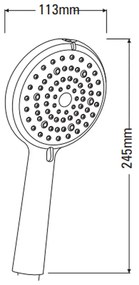 Set paravan dus walk-in cu usa glisanta, 100x195 cm, rigola 700 mm cu iesire laterala, baterie, bara, furtun si para dus cu 6 functii