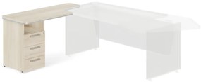 Container portuar TopOffice Premium, stânga, salcâm deschis