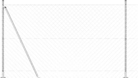 vidaXL Stâlp de gard. Argintiu 10 x 1,4 m (mesh de 60 x 60 mm) Oțel