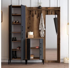 Mobilier hol Betina ABC (Nuc + antracit). 1089014