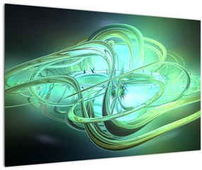 Tabloul cu abstracție verde (90x60 cm)