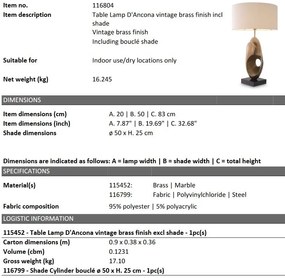 Veioza, Lampa de masa design LUX D'Ancona