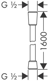 Furtun de dus Hansgrohe, Isiflex, 160 cm, crom