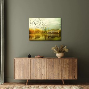 Tablou peisajului pictat cu sediul (70x50 cm)