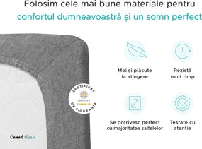 Cearsaf Frotir cu elastic 90x200 cm galben deschis