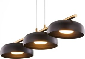 Lustru suspendat pe cablu OLAF 3xGX53/12W/230V negru/auriu