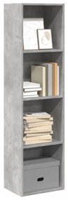 vidaXL Bibliotecă, gri beton, 40x30x152 cm, lemn prelucrat
