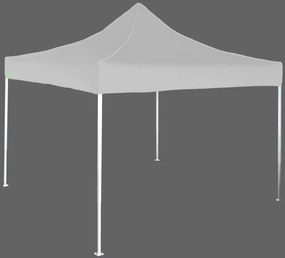 Pavilion de grădină 3x3m – din aluminiu, Fără pereţi laterali, Gri / antracit