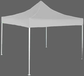 Pavilion de grădină 3x3m – din aluminiu, Fără pereţi laterali, Gri / antracit