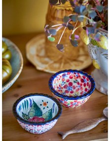 Boluri mici roșii 2 buc. pentru servire din gresie 95 ml Florist – Bloomingville