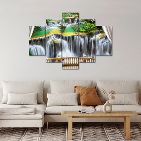 Tablou - Privire la cascade magice (150x105 cm)