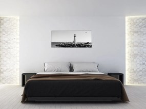 Tablou - Far de pe coastă, Santa Cruz, California (120x50 cm)