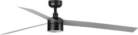 Lustra LED cu Ventilator tavan si telecomanda CRUISER TEK XL negru/aluminiu 2700K