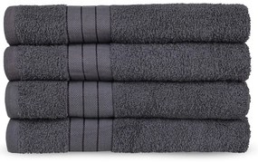 Prosoape gri-antracit 4 buc. din bumbac din frotir 50x100 cm – Good Morning