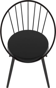 Set Masa Bucatarie cu 4 Scaune , negru,120x80x75 cm, 30410SET