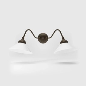 Aplica de perete din alama si sticla design vintage Sofia