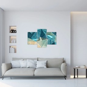Tablou - Abstract turcoaz (90x60 cm)