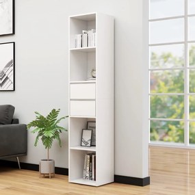 vidaXL Bibliotecă, alb, 36x30x171 cm, lemn prelucrat
