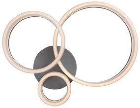 Plafoniera LED design geometric circular Amilia crom